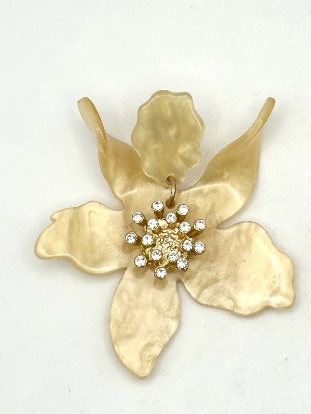 Brielle Soft Yellow Flower Statement Earrings - Picture 3 of 6
